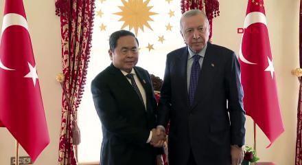 Cumhurbaşkanı Erdoğan, Vietnam Meclis Başkanı Thanh Man'ı kabul etti