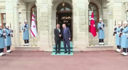 Erdoğan, KKTC Cumhurbaşkanı Erh&uuml;rman ile g&ouml;r&uuml;şt&uuml;  Recep Tayyip Erdoğan