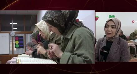 Kur'an-ı Kerim aşkı engel tanımıyor! İşitme engelli kadınlar herkesi duygulandırdı