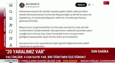 Maraş'ta okula saldırı! Bakanlar b&ouml;lgeye gidiyor