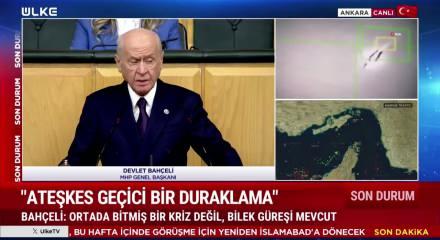 MHP lideri Devlet Bah&ccedil;eli "Savaşın tek sorumlusu İsrail'dir" dedi...
