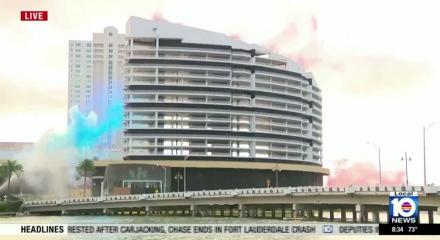 Miami'deki 26 yıllık Mandarin Oriental oteli saniyeler i&ccedil;inde yıkıldı