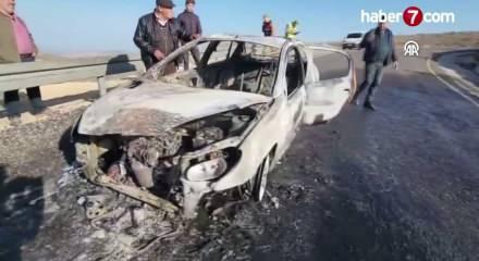 Siirt'te otomobilde &ccedil;ıkan yangın s&ouml;nd&uuml;r&uuml;ld&uuml;