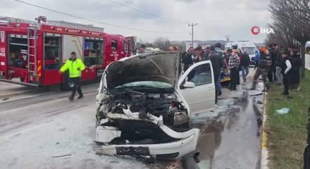 Sivasspor tesisleri &ouml;n&uuml;nde feci kaza!