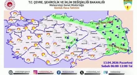  Meteoroloji yurt genelinde g&ouml;r&uuml;lmesi muhtemel 5 g&uuml;nl&uuml;k hava raporunu yayımladı