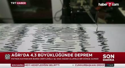 Ağrı'da 4.3 b&uuml;y&uuml;kl&uuml;ğ&uuml;nde deprem