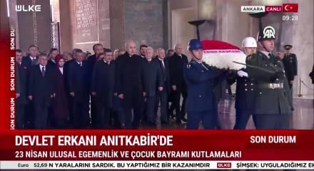 Devlet erkanı Anıtkabir'de