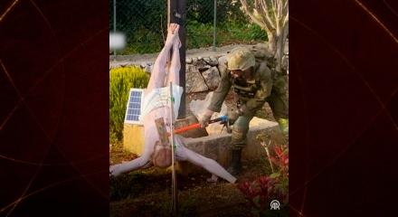 İsrail askeri, L&uuml;bnan&rsquo;da Hazreti İsa heykelini par&ccedil;aladı