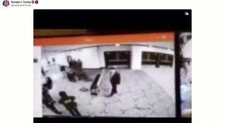 Washington'da Trump'ın yemeğinde silahlı saldırı! O anın g&ouml;r&uuml;nt&uuml;leri ortaya &ccedil;ıktı