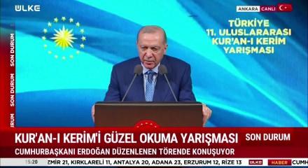 Cumhurbaşkanı Erdoğan: Kur'an yolu, hakikat ve İslam'ın yoludur