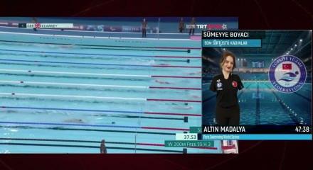 D&uuml;nya Para Y&uuml;zme Serisi'nde S&uuml;meyye Boyacı finalde altın madalya kazandı
