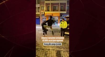 Ehliyetsiz yakalandı: Cezayı karate yaparak kutladı