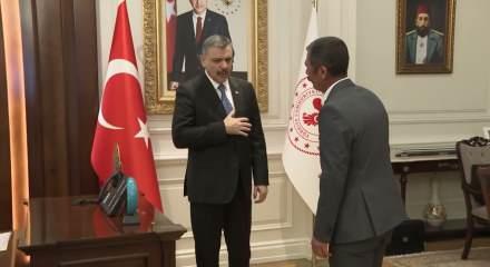 Maden iş&ccedil;ilerinden İ&ccedil;işleri Bakanı &Ccedil;ift&ccedil;i'yi teşekk&uuml;r ziyaret etti