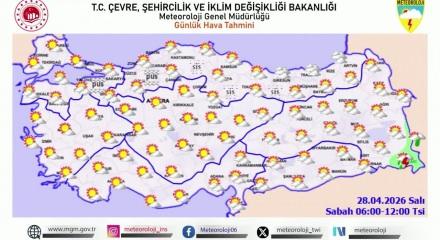 Meteoroloji yeni harita yayımladı: D&ouml;rt b&ouml;lgede g&ouml;k g&uuml;r&uuml;lt&uuml;l&uuml; sağanak yağış!
