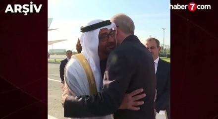 Cumhurbaşkanı Recep Tayyip Erdoğan BAE Devlet Başkanıyla g&ouml;r&uuml;şt&uuml;
