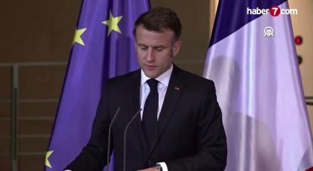 Macron: "T&uuml;m taraflar, gecikme ve koşul olmaksızın (H&uuml;rm&uuml;z) Boğazındaki ablukayı kaldırmalıdır"