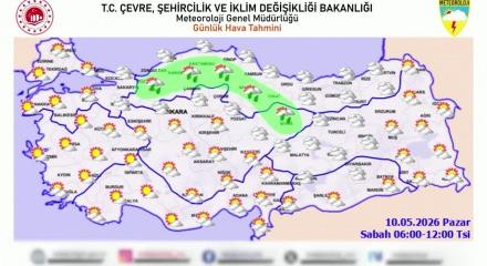  Meteoroloji pazar g&uuml;n&uuml; i&ccedil;in saat uyarısında bulundu
