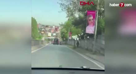 Sarıyer'de trafikte inatlaşma kazayla bitti: Vurup ka&ccedil;tı