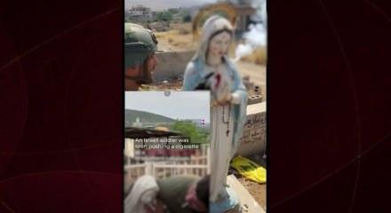 Siyonist İsrail askeri Hristiyan'ların dini sembollerine saldırdı
