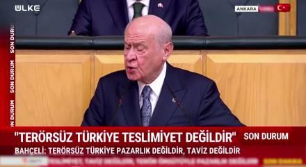 S&ouml;zleri ayakta alkışlandı! Bah&ccedil;eli'den tarihi mesaj: Her bakanlık bir cephe