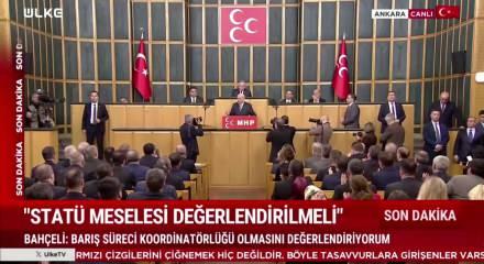 S&ouml;zleri ayakta alkışlandı! Bah&ccedil;eli'den tarihi mesaj: Her bakanlık bir cephe