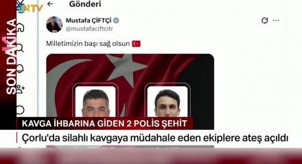 &Ccedil;orlu'da &ccedil;atışma; 2 polisimiz şehit oldu