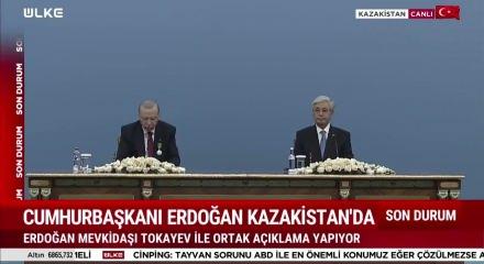 Erdoğan Kazakistan'da a&ccedil;ıklamalarda bulundu!