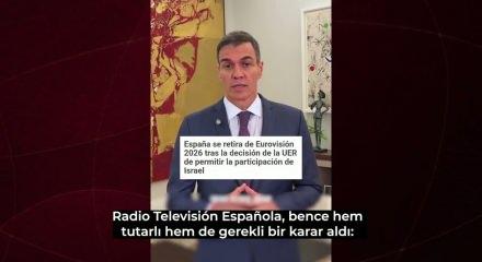 İspanya'dan İsrail protestosu Eurovision'dan &ccedil;ekiliyoruz