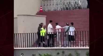  Lucas Torreira&rsquo;nın yumruklu saldırıya uğradığı anların g&ouml;r&uuml;nt&uuml;leri ortaya &ccedil;ıktı