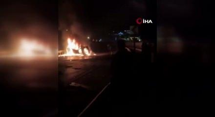 Alanya'da takla atıp alev alan otomobilde facia: 2 &ouml;l&uuml;, 3 ağır yaralı