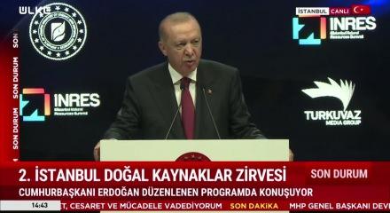 Başkan Erdoğan'dan enerji mesajı: T&uuml;rkiye en g&uuml;&ccedil;l&uuml; k&ouml;pr&uuml;d&uuml;r