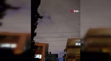Başkentte g&ouml;ky&uuml;z&uuml;ndeki ışıklar merak uyandırdı