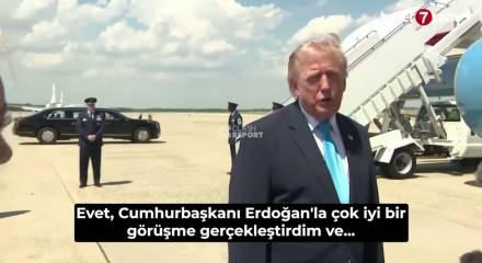Donald Trump'tan Cumhurbaşkanı Erdoğan'a &ouml;vg&uuml; dolu s&ouml;zler