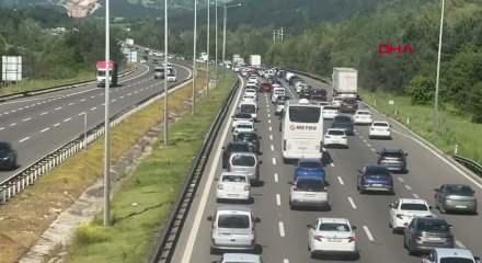 Bolu'da bayram tatili d&ouml;n&uuml;ş trafiği başladı