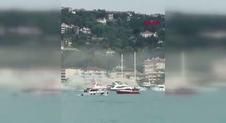 Denizde can pazarı: L&uuml;ks yat alevlere teslim oldu