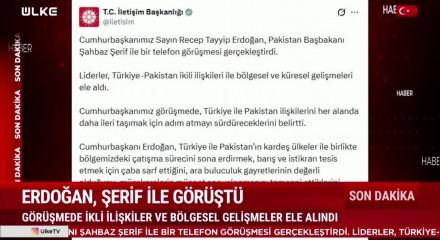 Erdoğan, Pakistan Başbakanı Şahbaz Şerif ile telefonda g&ouml;r&uuml;şt&uuml;