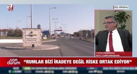 KKTCCumhurbaşkanı Erh&uuml;rman Rumların İsraillilere toprak satmasını değerlendirdi