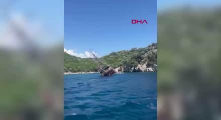 Marmaris'te tur teknesi faciası