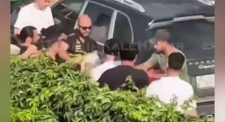 Muğla'da bayram trafiğinde tekme tokat kavga kamerada