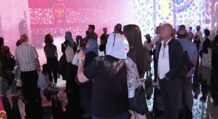 Sultanahmet'teki İstanbul'un fethini anlatan g&ouml;rsel deneyim &ccedil;adırına yoğun ilgi