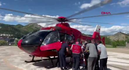 Tunceli'de ayı saldırısına uğrayan vatandaş helikopterle kurtarıldı