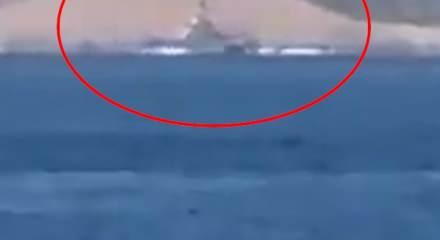 Balık&ccedil;ıları taciz eden Yunan botu T&uuml;rk denizaltısını g&ouml;r&uuml;nce ka&ccedil;tı
