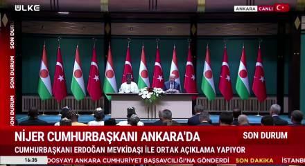 Erdoğan, Nijer Cumhurbaşkanı Abdurrahman Tchiani'yi resmi t&ouml;renle karşıladı