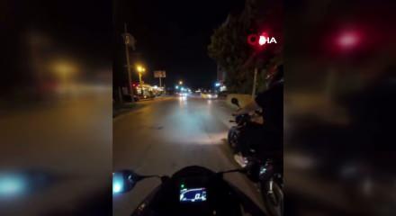 Otomobilin duvara &ccedil;akıldığı anlar kask kamerasında