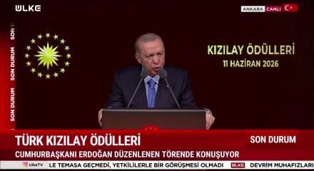 Cumhurbaşkanı Erdoğan, &ldquo;T&uuml;rk Kızılay &Ouml;d&uuml;lleri T&ouml;reni&rdquo;nde a&ccedil;ıklamalarda bulundu