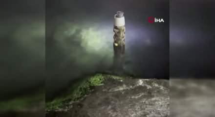 Kıyıya vuran roket par&ccedil;ası ekipleri harekete ge&ccedil;irdi