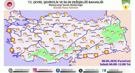 Meteoroloji yurt genelinde beklenen hava durumunu paylaştı