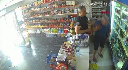  Nefes borusuna şeker ka&ccedil;an bakkalı, polis kurtardı