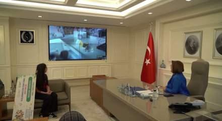 Başkan Şahin sıfır atık ve uzay teknolojileri alanında uluslararası başarı elde eden &ouml;ğrencileri ağırladı