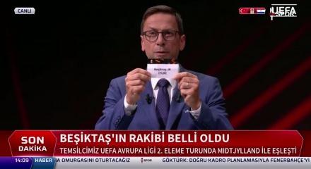 Beşiktaş, UEFA Avrupa Ligi ikinci eleme turunda Midtjylland ile eşleşti